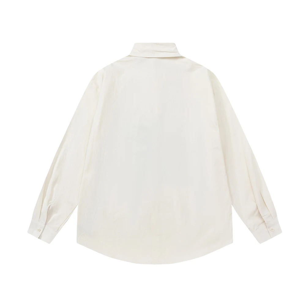 Casaco Camisa Masculina High Street, Design Perfurado, Solto, Primavera/Outono, com um Toque Único e Elegante, Perfeito para um Look Moderno. — foto 3