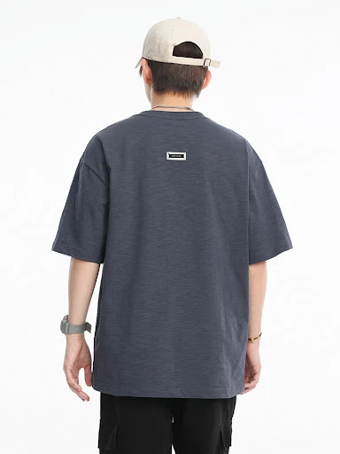Title 5, T-shirt homme fashion en coton simple à manches...
