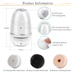 3 in 1 Electric Facial Cleanser Face Washing Machine Pore Cleaner Body Cleansing Massage Mini Skin Beauty Massage for De — photo 7