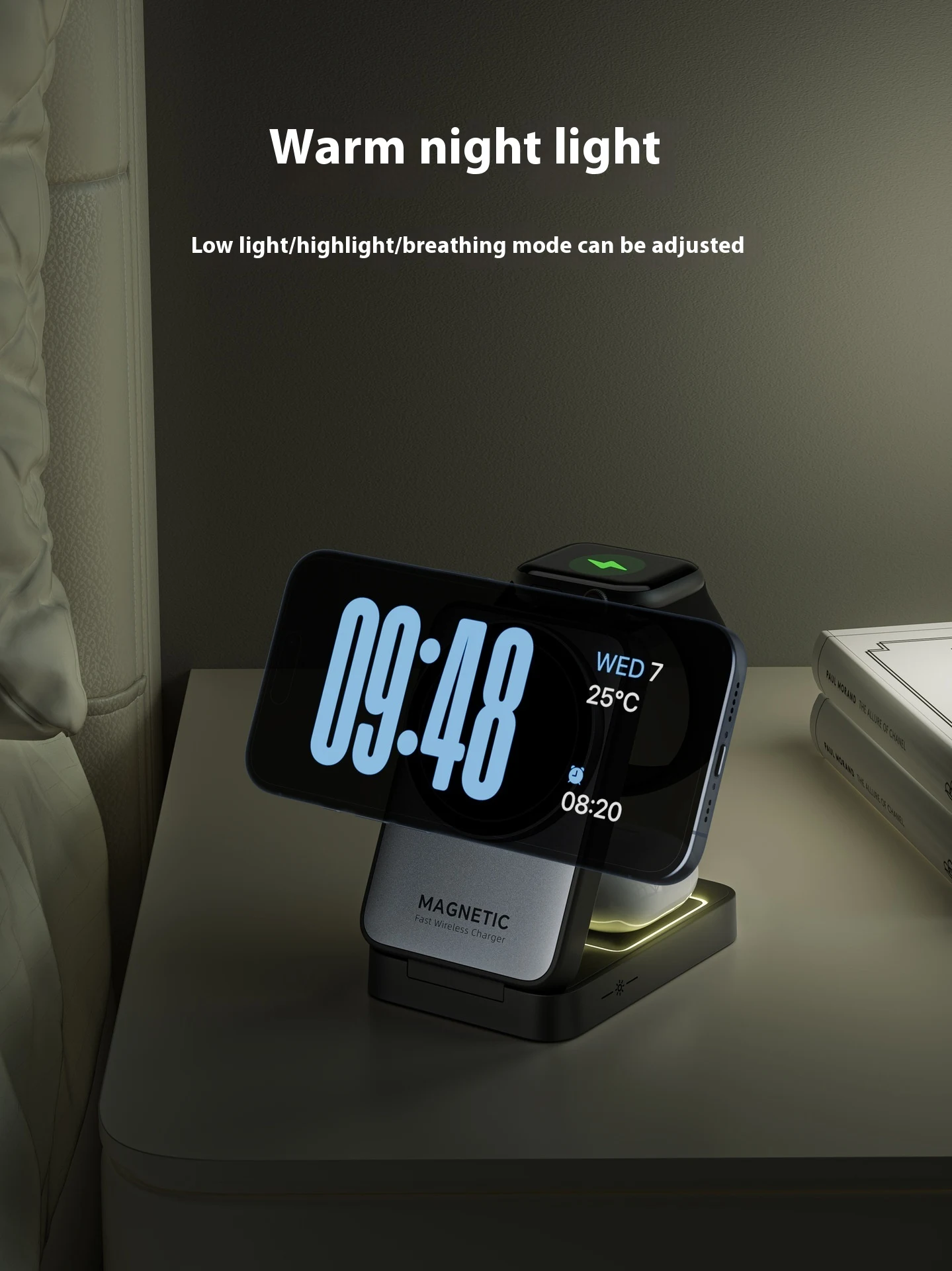 Title 2, Folding Magnetic Three-in-one Wireless Charger ...