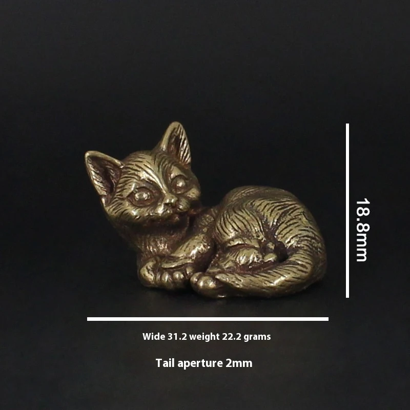 Brass Fortune Kitty Home Office Desktop Small Ornament. Attract good luck and prosperity with this charming brass deskto — photo 6