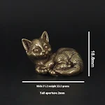 Brass Fortune Kitty Home Office Desktop Small Ornament. Attract good luck and prosperity with this charming brass deskto — photo 6