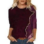 Landscape Painting Positioning Printing Three-quarter Sleeve T-shirt — photo 4