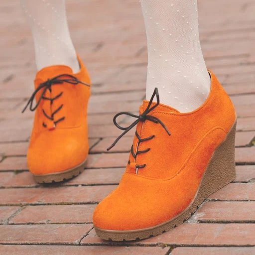 Title 5, Womens Flat Casual Ankle Boots Lace-up Wedge S...