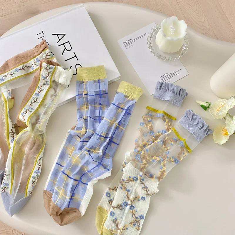 Title 3, Retro Haze Blue Long Socks