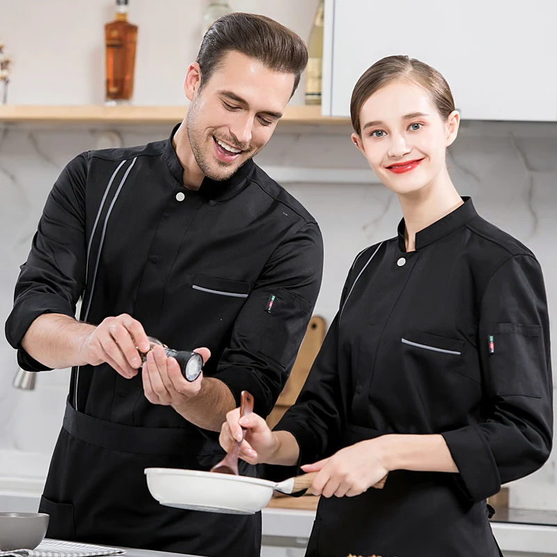 Title 3, Hotel Chef Work Clothes For Men Cotton Breathab...