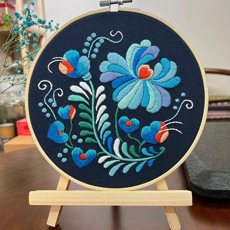 Kit de costura de flores tridimensionales colgantes DIY hechas a mano para pintar, crea hermosas decoraciones colgantes. — foto 22