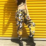 New camouflage print high waist casual pants. Comfortable and stylish for everyday wear. Get yours today and elevate you — photo 1