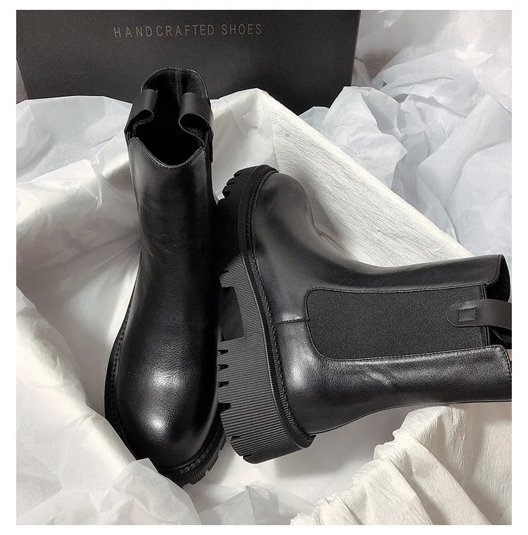 Retro Round Toe Thick Bottom Martin Boots for Foot Leisure. Comfortable, stylish boots perfect for everyday wear and rel — photo 5