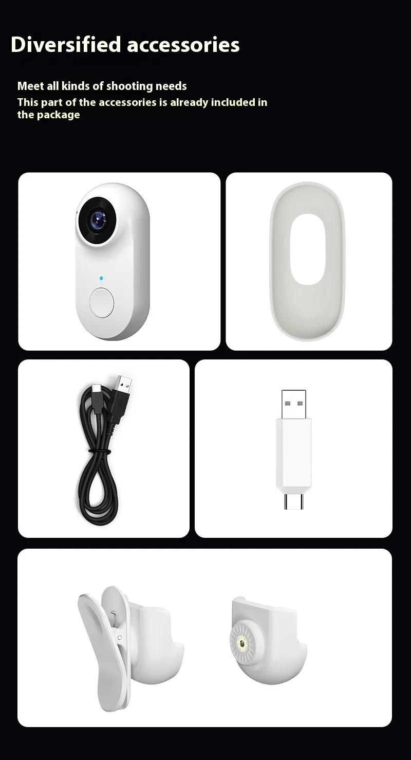 HD Pet Thumb Camera Outdoor Sports Magnetic Mini Capture your pet's adventures with high-quality video and photos. Water — photo 2