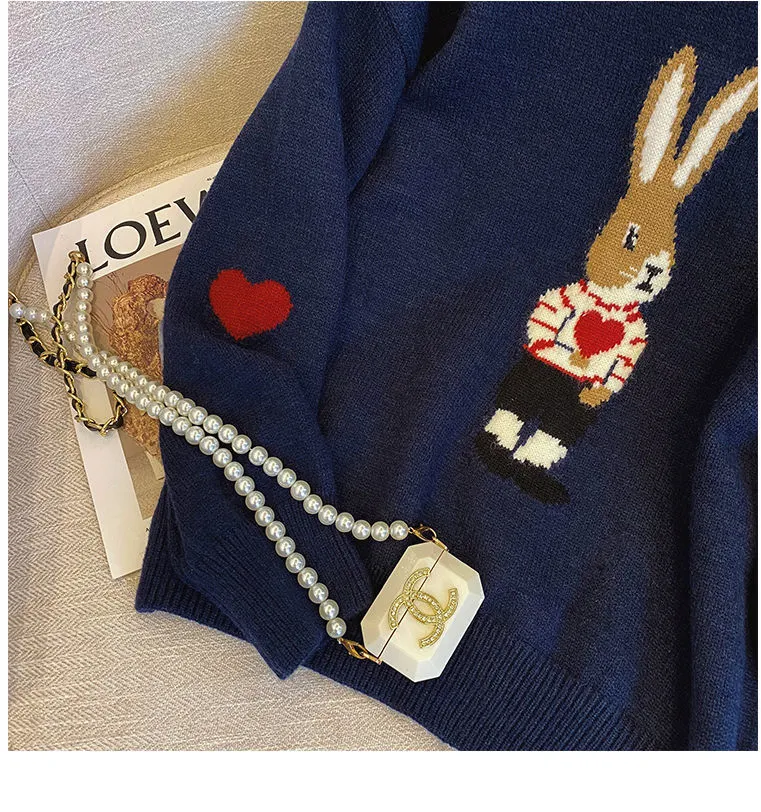 Title 5, Cute Youth-looking Pullover Cartoon Rabbit Jacq...