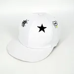Embroidered Five-pointed Star Flat Brim Hip Hop Baseball Cap. Stylish cap for streetwear fashion, offering sun protectio — photo 8