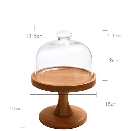 Title 8, Light Luxury Wrought Iron Cake Tray with Glass ...