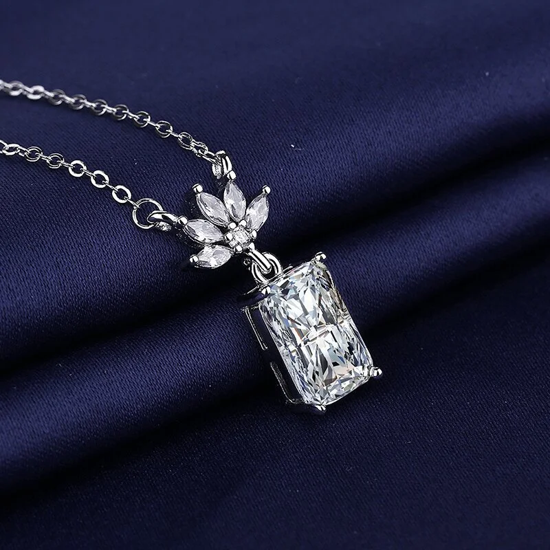 Title 3, Colar de Diamante Quadrado Luxuoso 5 Quilates, ...