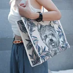 Borsa a spalla grande in tela, spaziosa e robusta, perfetta per trasportare tutto il necessario con comfort e stile. — foto 5