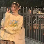 Outono estilo japonês de pintura a óleo flor doce estampada blusa de manga comprida — foto 11