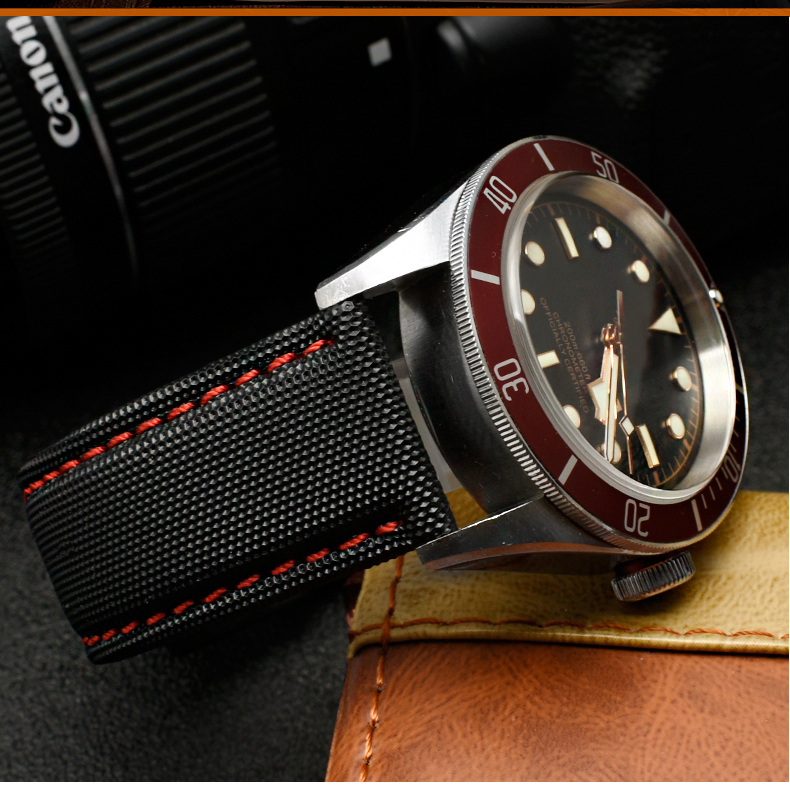 Title 2, Tiansuo Haixing Mens Nylon Canvas Watch Band. ...