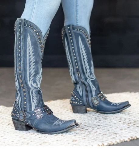 Botas jeans femininas competitivas estilo Western — foto 11