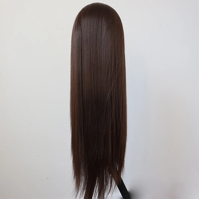Peruca longa feminina com lace frontal, visual natural e versátil, fácil de pentear e confortável de usar, perfeita para uma transformação instantânea. — foto 9