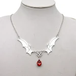 Colar de asas de morcego vampiro Joia de bruxaria gótica Acessório de bruxa dark Presente único Ideal para fantasias e estilo gótico — foto 7