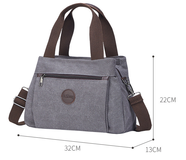 Bolsa de lona com múltiplos compartimentos para organização. Perfeita para viagens, trabalho ou uso diário. Durável, espaçosa e prática. — foto 4