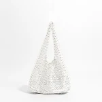 Bolsa de ombro elegante, simples e moderna de lã com bolsas grandes. Perfeita para o dia a dia, com amplo espaço e um toque de sofisticação. — foto 2