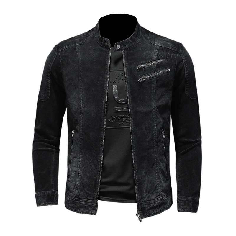 Casaco masculino moderno de corduroy, tendência da moda, perfeito para o dia a dia e ocasiões especiais, conforto e estilo garantidos. — foto 6