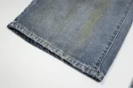 Men's Punk Style Old Ripped Letter Denim Trousers. Vintage distressed jeans for a rebellious look, featuring unique lett — photo 17