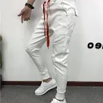 White Harem Ninth Casual Skinny Pants for comfort and style. These versatile pants offer a modern skinny fit, perfect fo — photo 6