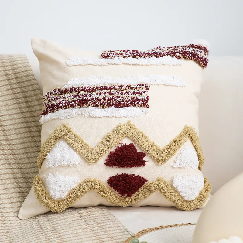 Almofada quadrada artística para janela bay, decorativa e macia, perfeita para sofá ou poltrona, ideal para um toque de elegância no seu lar. — foto 3