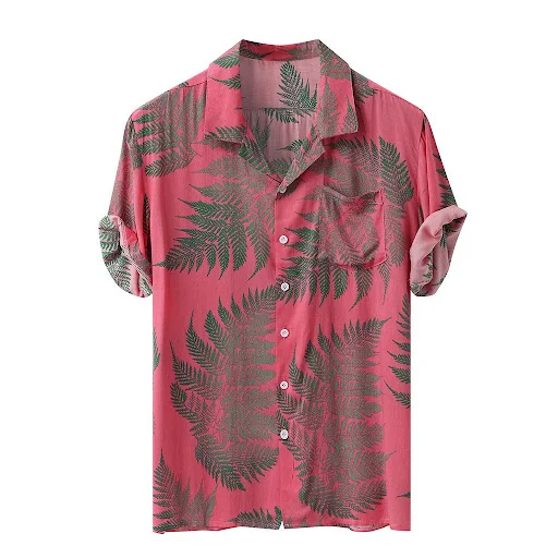 Title 5, Mens Explosive Leaf Casual Shirt Hawaiian Scen...