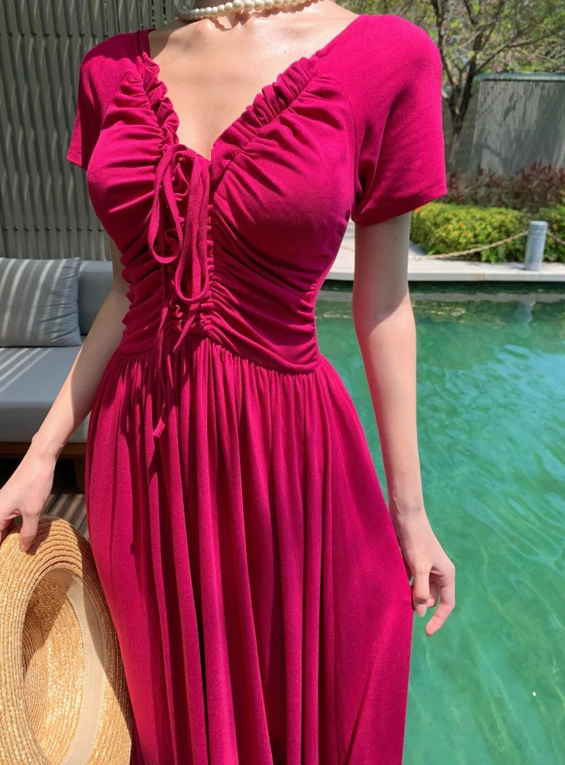 Title 10, Berry Sweet Sauce Elegant White Pitaya Red Dress