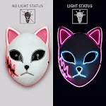 Maska LED z motywem kociej twarzy Luminous Line, idealna na imprezy i cosplay. Jasne światło i unikalny design. Bądź w centrum uwagi! — zdjęcie 6
