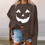 Felpa imbottita con stampa casual a maniche lunghe da donna di Halloween — foto 4
