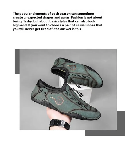 Title 4, Mens Hand-stitched Casual Shoes Low-top Flats ...