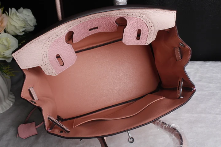 Title 1, Litchi Colorblock Schultertasche für Damen, sti...