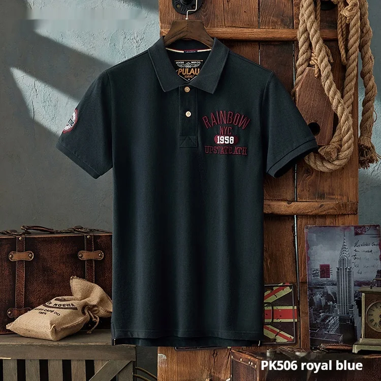 Summer Casual Men's Slim-fitting Simple Lapel Short Sleeve T-shirt. Comfortable and stylish for warm weather, perfect fo — photo 6