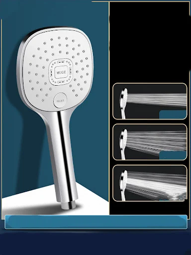 Title 2, Large water outlet shower head with pressurized...