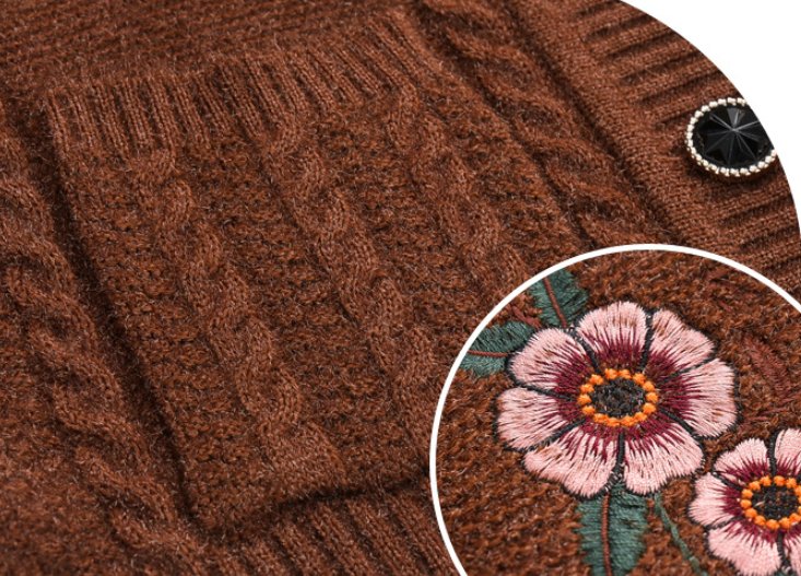 Title 9, Vest geborduurd ouderen wintervest revers