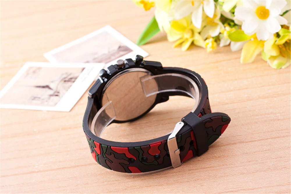 Title 12, Fashion Silicone Camouflage Quartz Watch – Styl...