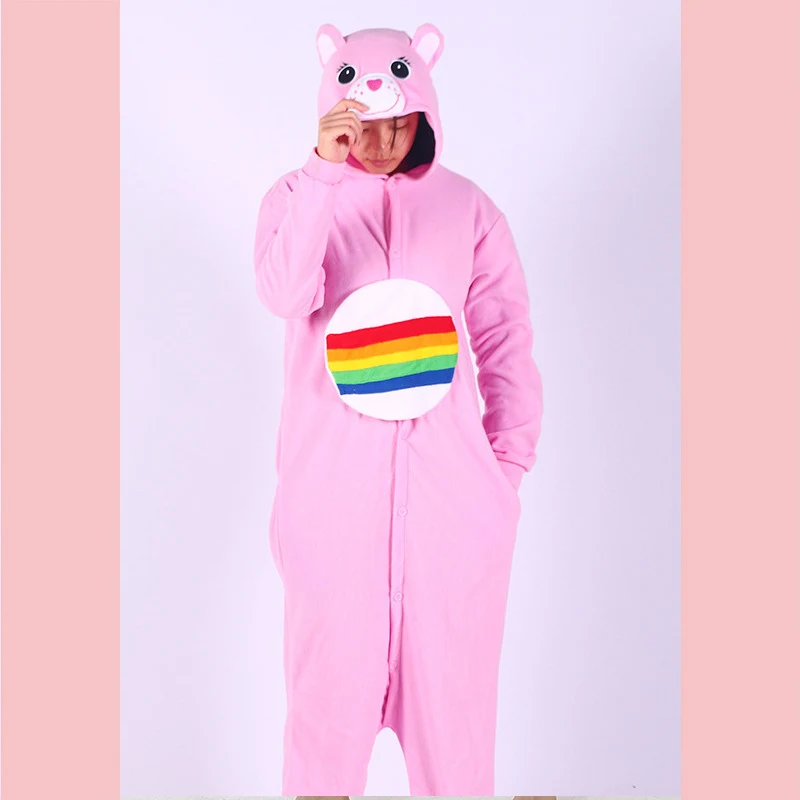Title 5, Rainbow Bear Cartoon One-Piece Pajamas Animal P...