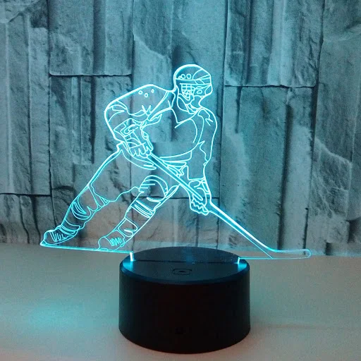 Title 3, Touch a Hockey Player 3D Visual Stereo Light. I...