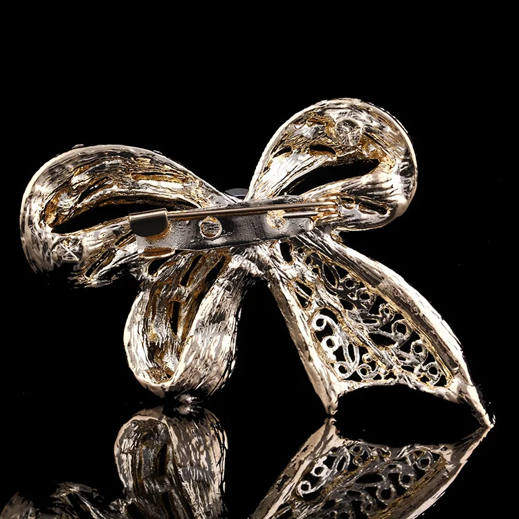 Title 5, Broche de laço cravejado de diamantes para roup...
