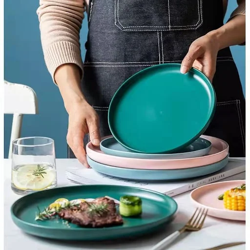 Title 5, Ceramic Dinner Plates Steak Plate Dishes Wester...