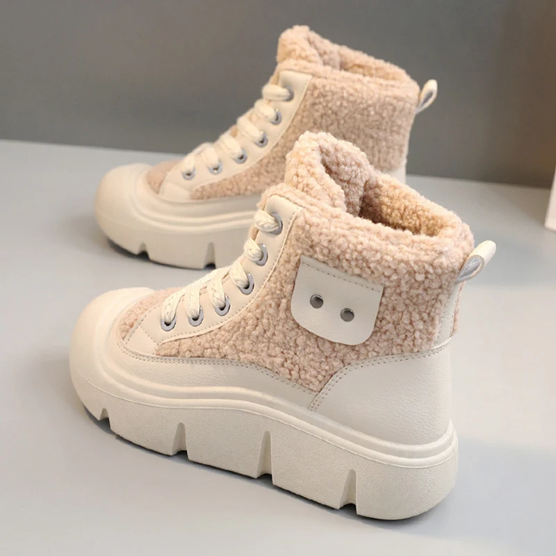 Title 5, Botas de neve femininas de cashmere quentes de ...
