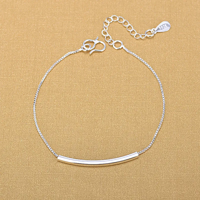 Pulseira de prata de tubo jóias — foto 3