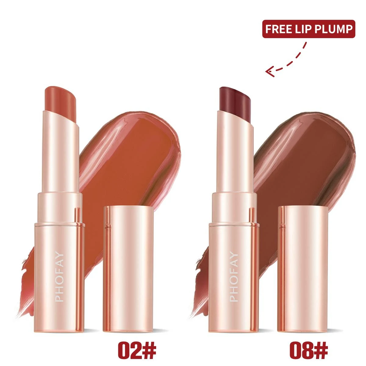 PHOFAY Moisturizing Lipstick Set for hydrated, soft lips. Experience long-lasting color and intense moisture for a radia — photo 13