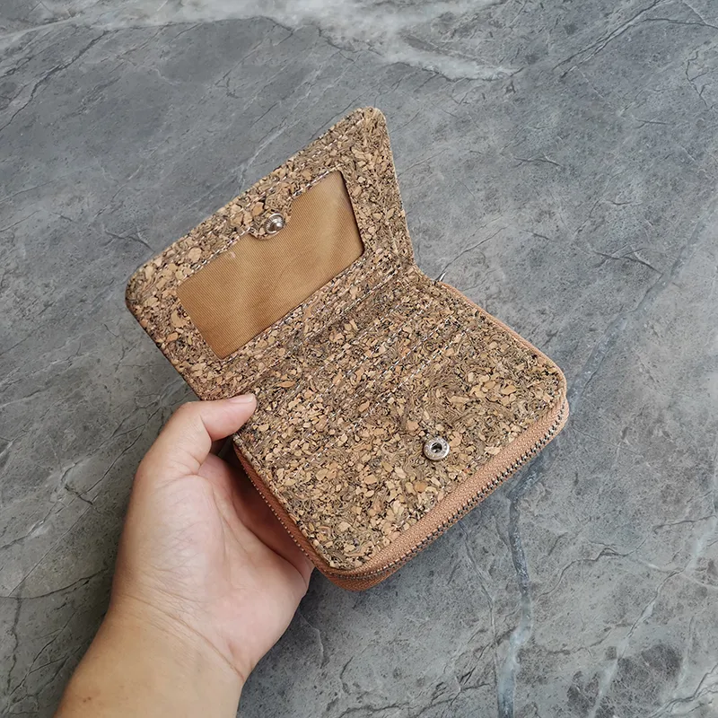 Cavabien Eco Friendly Short Cork Wallet. A sustainable leather alternative, offering a stylish and compact way to carry — photo 2