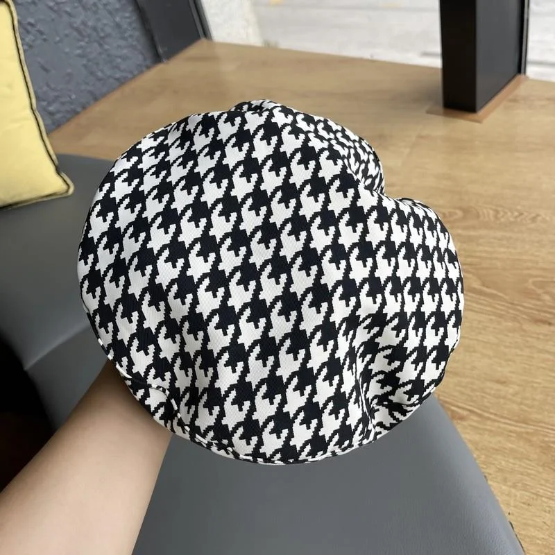 Title 14, Womens British Style Houndstooth Plaid Flat To...