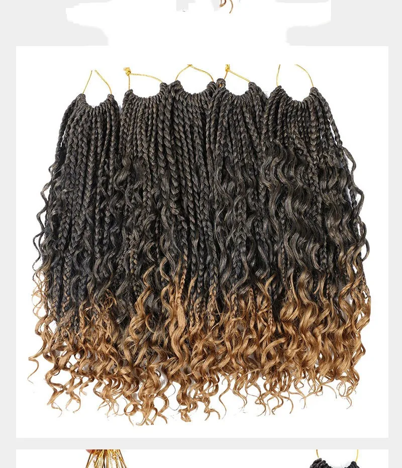Trança Suja Sem Cabelo Crochet Join Braid Trança de Três Cabos Trança Fina, visual natural e prático, ideal para penteados rápidos e com estilo e sem danos. — foto 2